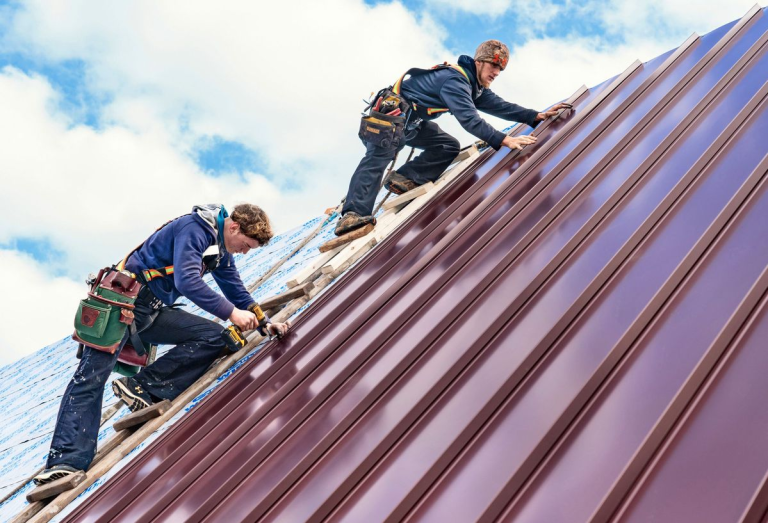 metal roof installation